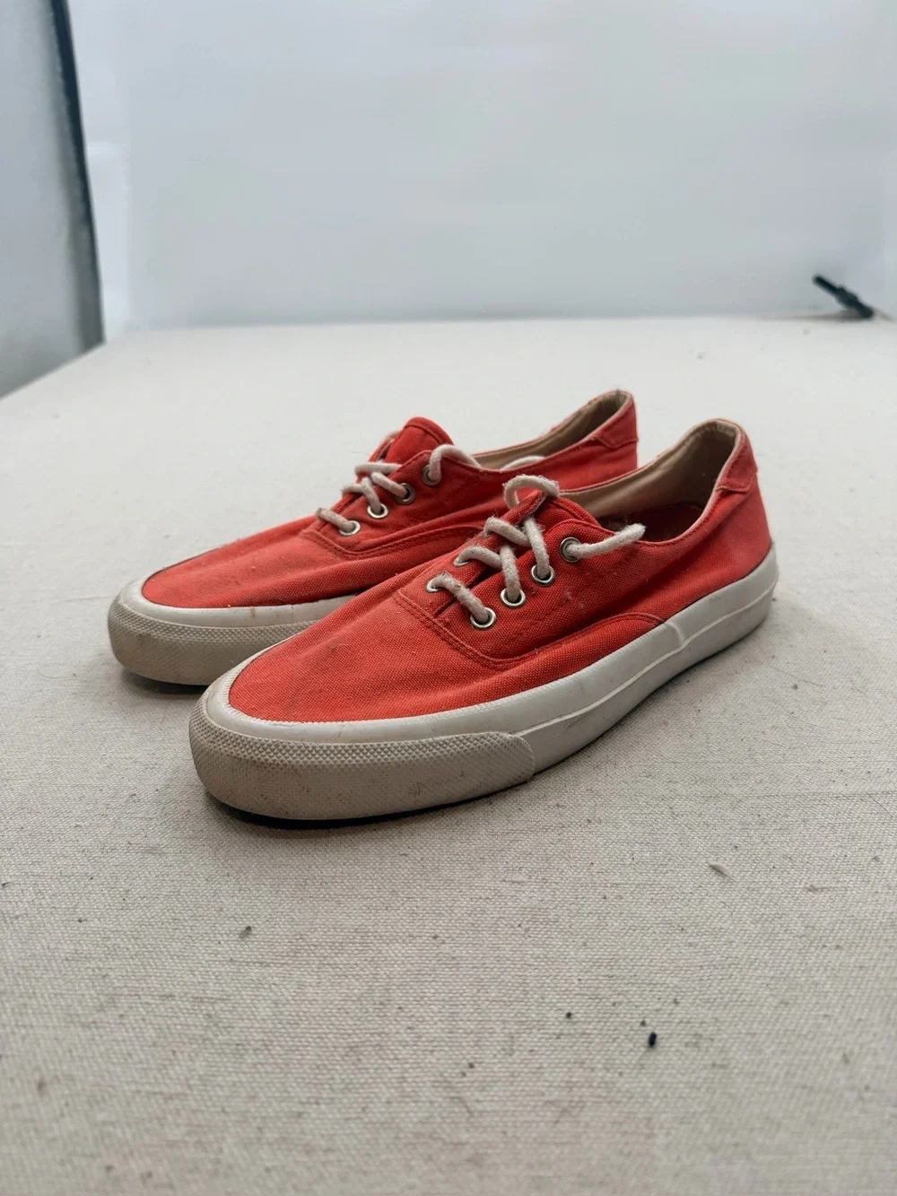 Tommy Bahama Red Canvas Low-Top Sneaker with White Laces